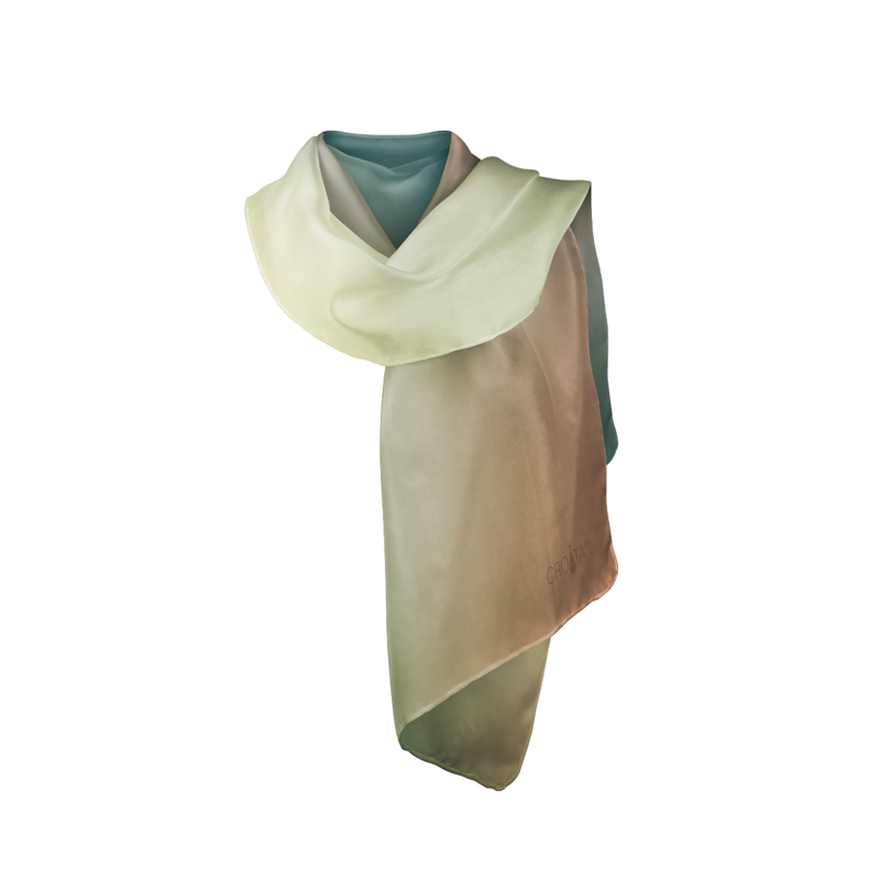 Shawl CROATA Classic Shawl, classic Solid Green  Silk 100%  