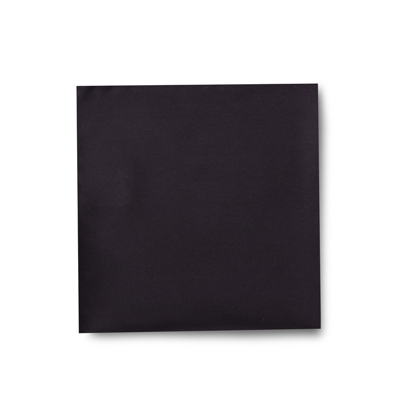 Pocket square CROATA Classic Classic Solid Black  Silk 100%  