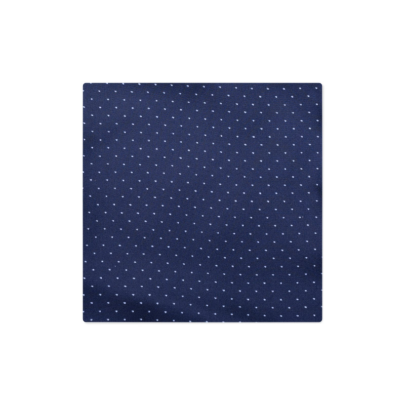 Pocket square CROATA Classic  Dots Blue  Silk 100%  