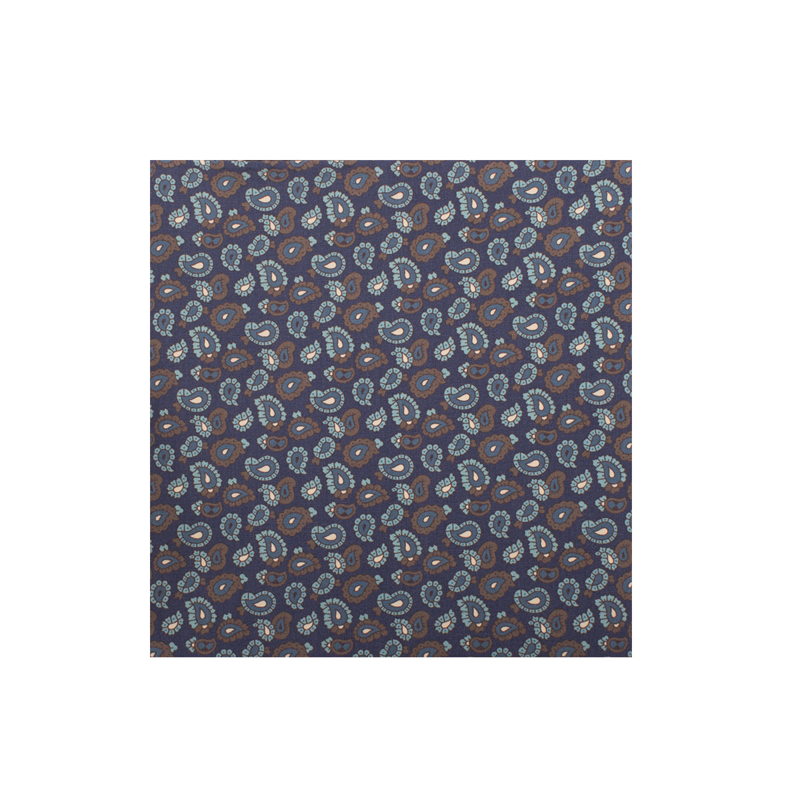 Pocket square CROATA Classic Classic Paisley Blue  Silk 100%  