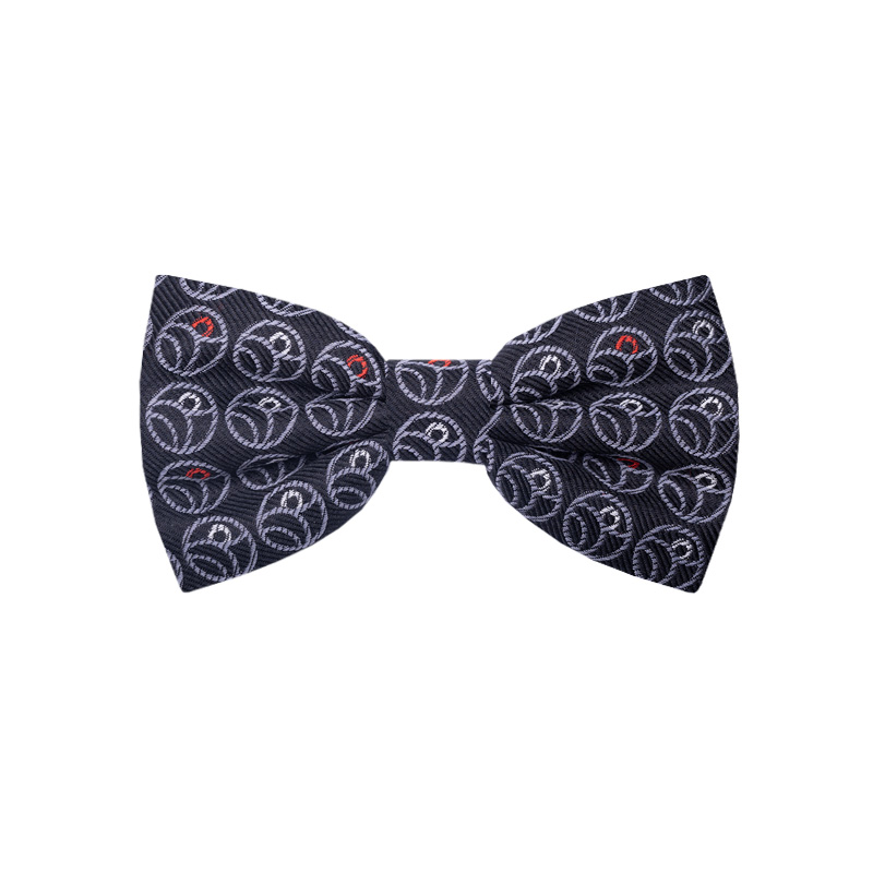 Bow tie CROATA Thematic Pre-tied bow tie Secession Black  Silk 100%  