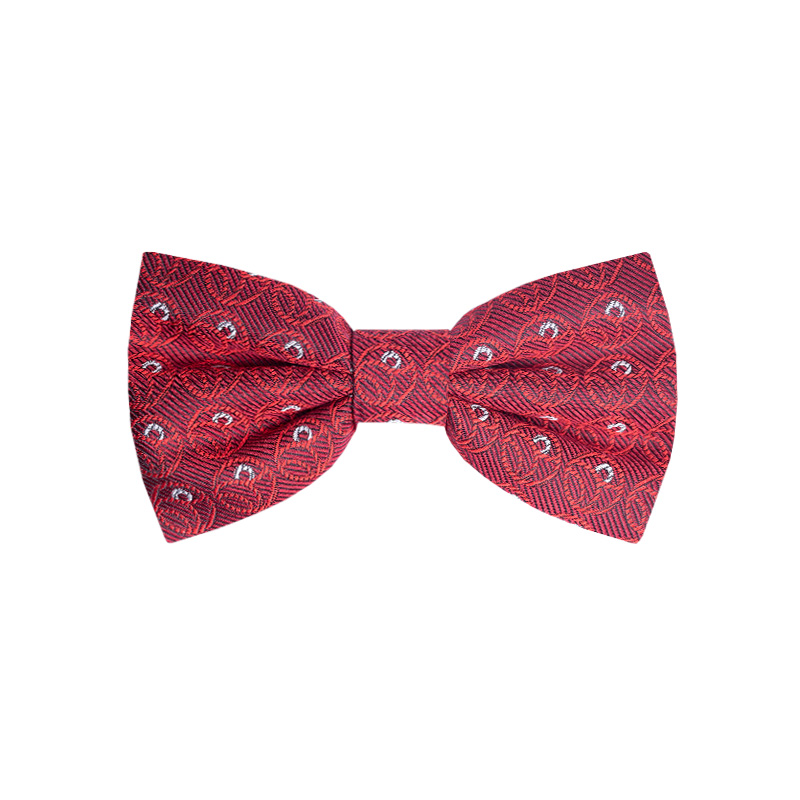 Bow tie CROATA Thematic Pre-tied bow tie Secession Dark red  Silk 100%  