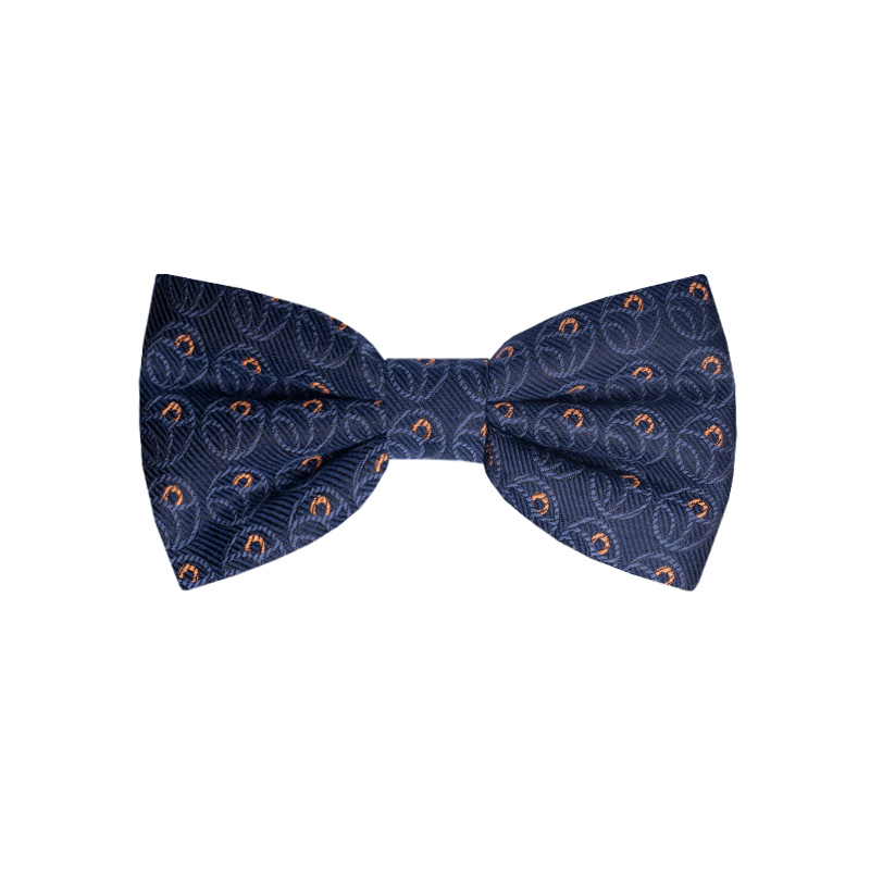 Bow tie CROATA Thematic Pre-tied bow tie Secession Dark blue  Silk 100%  