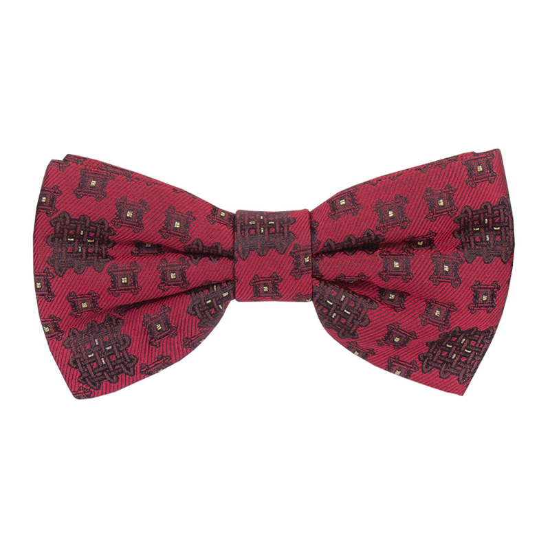 Bow tie CROATA auHRum Thematic Pre-tied bow tie Braiding Red  Silk 87%,Metalized silk thread(gold)13%  