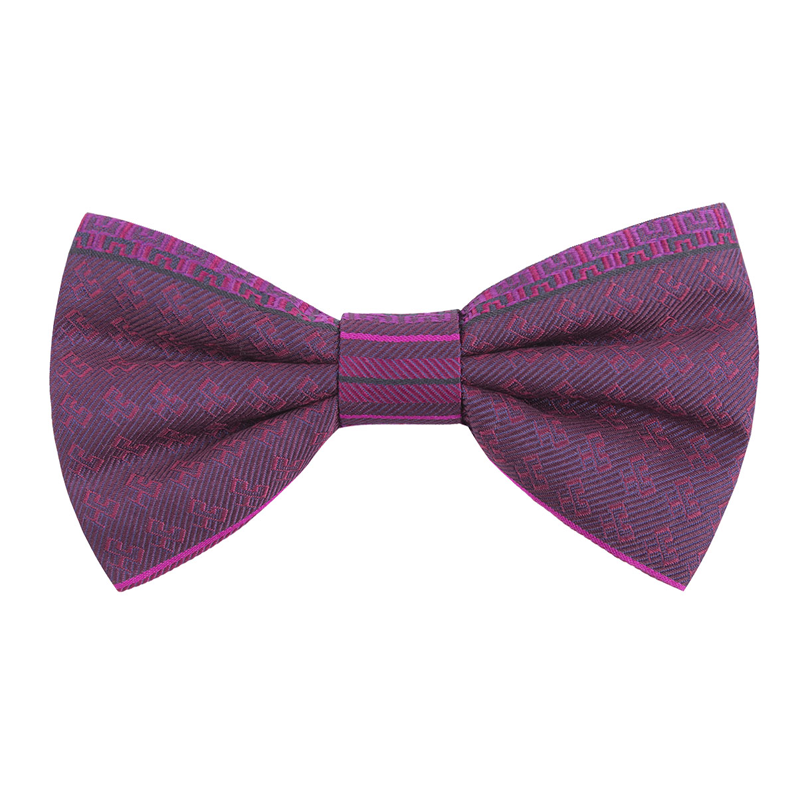 Bow tie CROATA Brijuni Thematic Pre-tied bow tie Glagolitic alphabet Purple  Silk 100%  