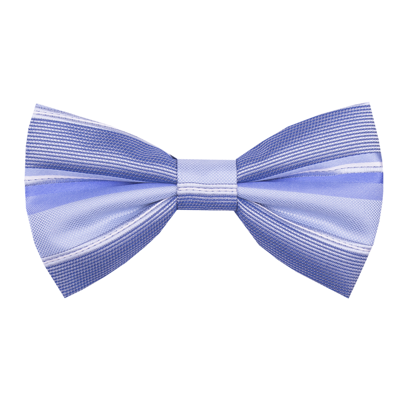 Bow tie CROATA Classic Pre-tied bow tie Regimental Light blue  Silk 100%  