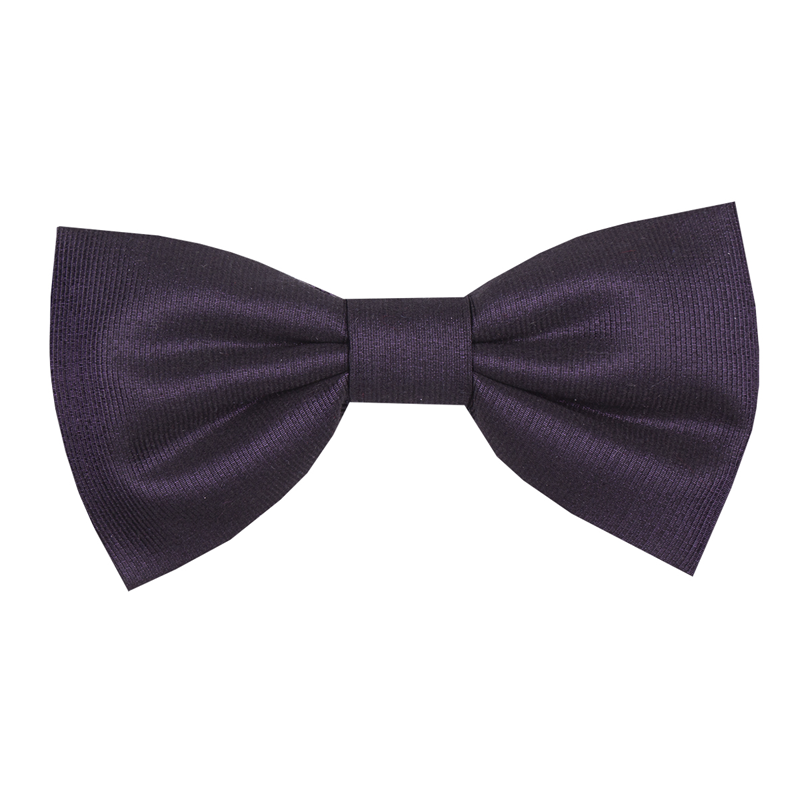 Bow tie CROATA Elementum Classic Classic Solid textured Purple  Silk 100%  