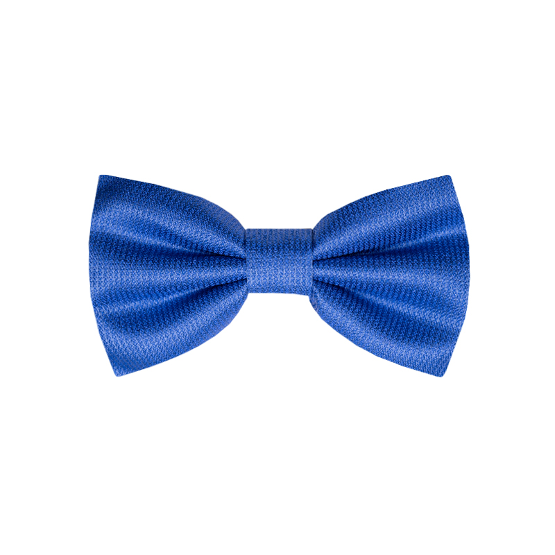 Bow tie CROATA Classic  Solid textured Blue  Silk 100%  