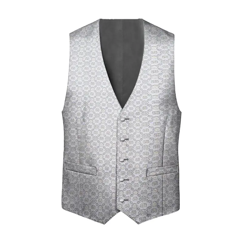 Waistcoat CROATA AuHRum Thematic  Braiding Light grey  Silk 80%, Metalized silk threads (gold) 20%  