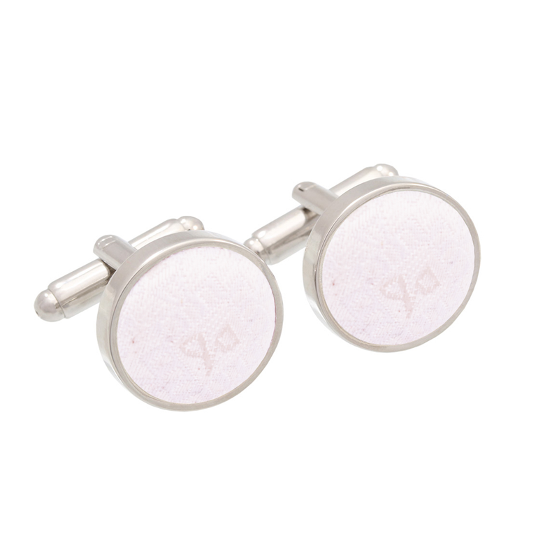 Cufflinks CROATA Thematic Thematic Glagolitic alphabet White  Silk 100%  