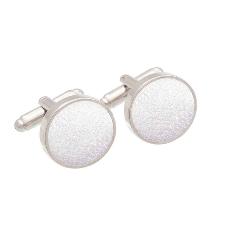 Cufflinks CROATA Thematic Thematic Glagolitic alphabet White  Silk 100%  