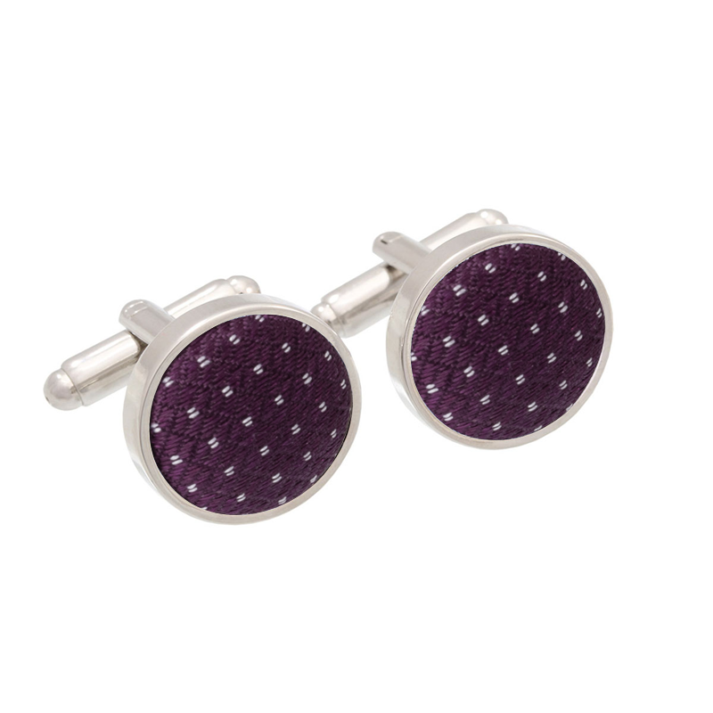 Cufflinks CROATA Classic Classic Small shapes Purple  Silk 100%  