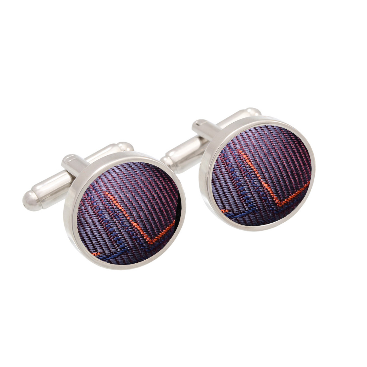 Cufflinks CROATA Thematic  Braiding Grey  Silk 100%  