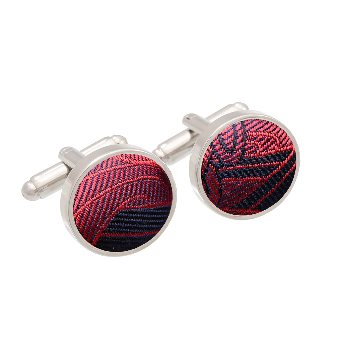 Cufflinks CROATA Thematic  Braiding Red  Silk 100%  