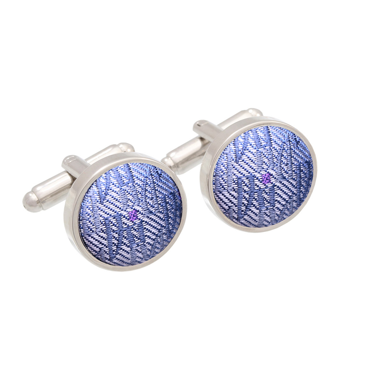 Cufflinks CROATA Thematic  Glagolitic alphabet Blue  Silk 100%  