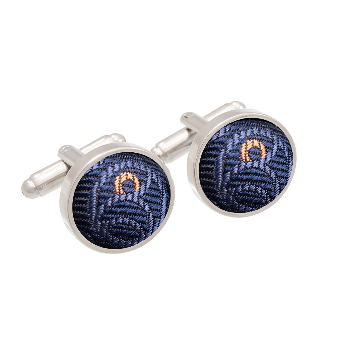 Cufflinks CROATA Thematic  Secession Dark blue  Silk 100%  