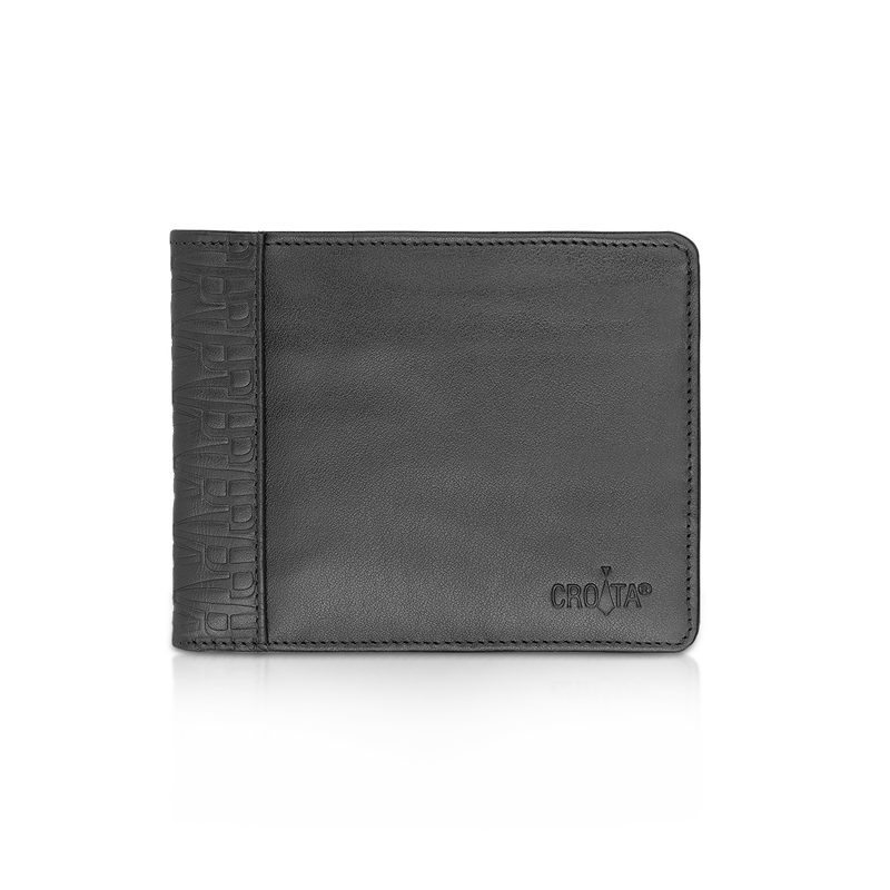 Wallet CROATA Elementum Thematic Thematic Glagolitic alphabet Black  Leather 100%  