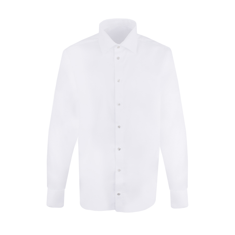 Dress shirt CROATA Elementum Classic Slim Solid White  Cotton 100%  Long sleeve